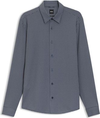 BOSS Slim-fit shirt in Italian-made performance-stretch jersey