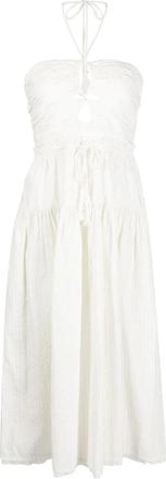 Ulla Johnson Casual Maxi Jurk in Beige Katoen - Dames - Casual kleedjes - Beige - L - Katoen - Kleedjes
