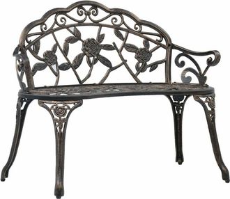 vidaXL Bistro Bench 100cm Bronze Cast Aluminium Vidaxl