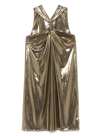 Barbara Bui Metallic jersey jurk - Goud