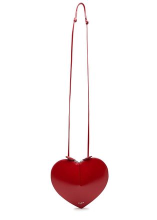 Alaia Le Couer Glossed Leather Cross-body bag - Red - One Size