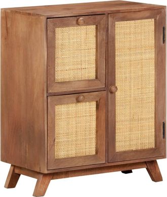 vidaXL Vidaxl - Aparador De Madera Maciza De Mango 60x35x75 Cm