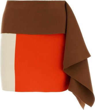 Fendi Multicolor wool mini skirt