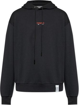 Iceberg Hoodies & sweatvesten, Heren, Zwart, XL, Sweatshirts & Hoodies