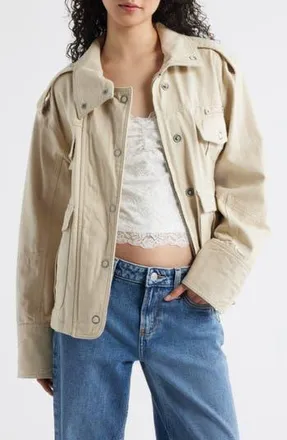 Free People Kali Utility Jacket in Morning Oat at Nordstrom Rack, Size X-Small
