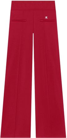 Courrèges pressed crease track pants - Red