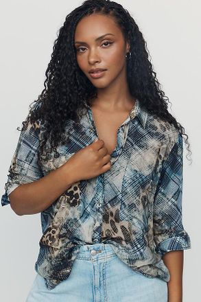 Pilcro Romy Relaxed Buttondown Shirt by Pilcro