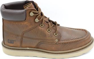 CAT Leren Veterschoen Rubberen Zool - Heren - Veterlaarzen - Bruin - 40 EU - Leer - Schoenen