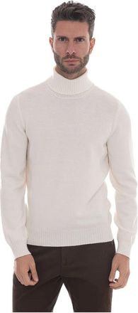 Gran Sasso Turtleneck Pullover - Heren - Coltruien - Wit - 3XL - Wol - Truien & Vesten