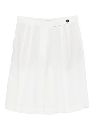 Brunello Cucinelli pleated shorts - Wit