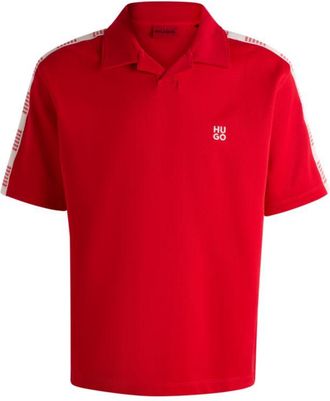 HUGO BOSS Polo shirt with checked tape
