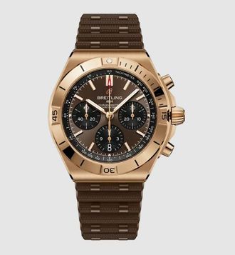 Breitling Chronomat Chronograph Automatic Chronometer Brown Dial Mens Watch RB0158101Q1S1