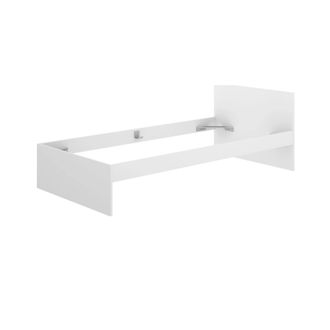 Dmora Cama Individual Castellaro, Sommier Para Dormitorio, Estructura De Cama Por Habitaci&oacute;n, Estructura Del Sostenedor Del Colch&oacute;n, 96x195 H67 Cm, Blanco -