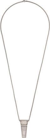 Rick Owens Trunk-pendant quartz necklace - unisex - Brass/quartz - OS - Silver