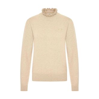 HV Polo Stijlvolle Pullover Gertrudes - Dames - Truien - Beige - Maat: L Katoen
