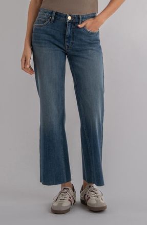 Kut from the Kloth Kelsey Fab Ab Raw Hem Ankle Flare Jeans in Command at Nordstrom, Size 10P
