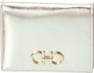 Ferragamo Ferragamo Gancini Leather Card Case