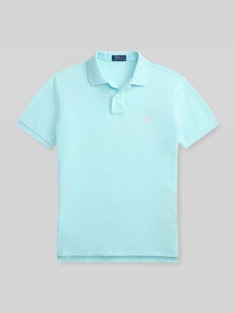 Polo Ralph Lauren Slim Fit Poloshirt aus reiner Baumwolle in Aqua, Gr&ouml;&szlig;e XXL