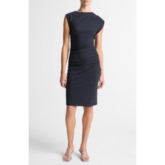 Vince Ruched Sheath Dress in Eclipse at Nordstrom, Size Xx-Small