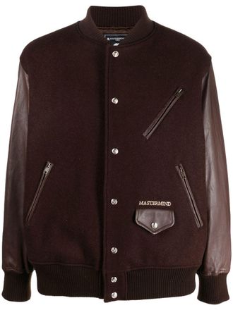 MASTERMIND WORLD Bomber bicolore - Marrone