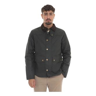 Barbour Reelin Waxed Jacket - Heren - Zomerjassen - Groen - XL - Katoen - Jassen