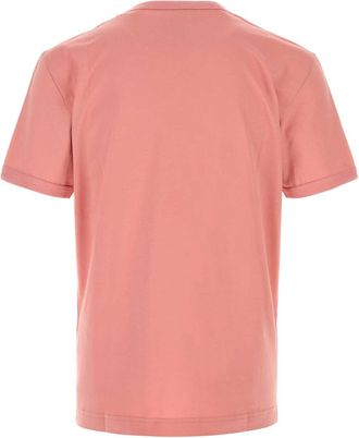 Dolce & Gabbana Logo-Embroidered Cotton T-Shirt - Pink