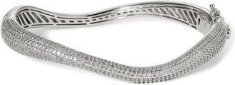 Nadri Alma Pavé Organic Hinge Bracelet in Rhodium at Nordstrom