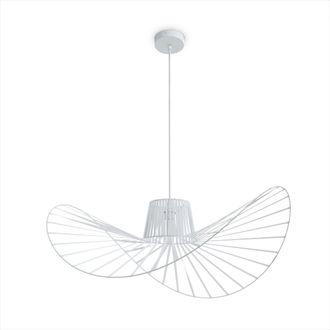Paco Home L&aacute;mpara De Suspensi&oacute;n Led Sal&oacute;n Comedor Dormitorio Colgante Estilo Moderno L&aacute;mpara Colgante - Blanco, Wei&szlig; (&oslash;90cm) (de) - Paco Home