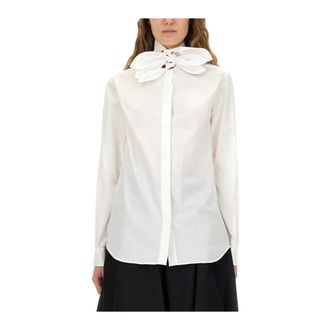 Moschino Dames, Blouses & Shirts, Wit, Maat: S Katoen