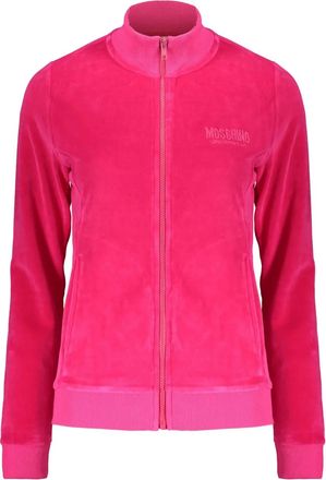 Moschino Felpa con logo ricamato - Rosa