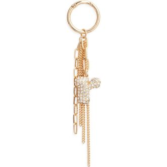 Chelsea28 Pav&eacute; Crystal Inital Bag Charm in R- Clear- Gold at Nordstrom