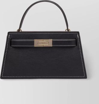 Tory Burch structured tote bag with top handle and crossbody strap