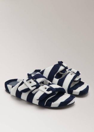 Mango Ciabatte spugna righe blu marino scuro - Donna - 36 - MANGO