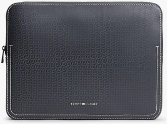 Tommy Hilfiger Mens Allover Flag Logo Laptop Pouch - Space Blue