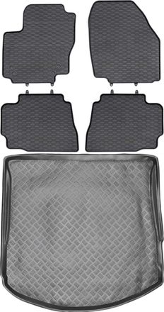 OEM Juego De Alfombrillas De Goma Para Coche Y Maletero Para Ford Mondeo Iv Estate (2011-2014)