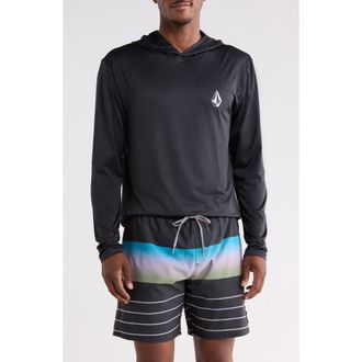 Volcom Deathly Stones Hooded Sun Shirt in Black at Nordstrom Rack, Size X-Large