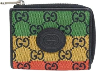 Gucci Pre-owned Interlocking G Compact Wallet - unisex - Vintage Accessoires - Veelkleurig - ONE Size - Leer - Vintage