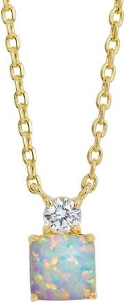 Savvy Cie Jewels Cubic Zirconia Birthstone Pendant Necklace in October at Nordstrom Rack