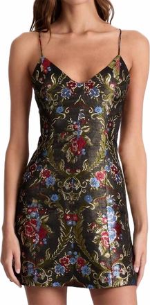 Alice & Olivia Tayla Mini Dress In Black Multi
