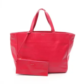 Saint Laurent Pink Leather Handbag Tote Bag (Pre-Owned)