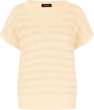 Fabiana Filippi Chaleco Brillante de Lentejuelas - Knitwear - Mujer - Beige - S
