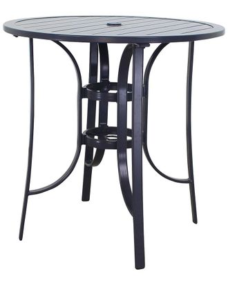 Courtyard Casual Santa Fe Java Aluminum 36In Round Balcony Height Table