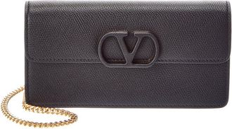 Valentino Vlogo Signature Leather Clutch
