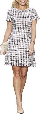 Harper Rose Cap Sleeve Tweed Shift Dress in Ivory at Nordstrom Rack, Size 8