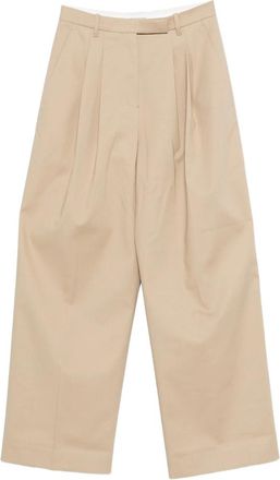 Mark Kenly Domino Tan Pleated Trousers