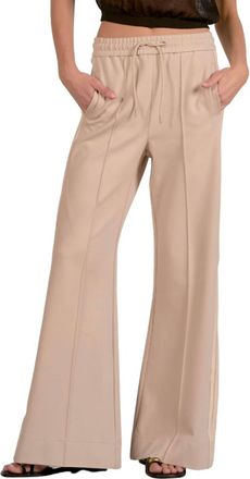 Elan Wide-Leg Track Pants In Beigenat