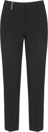 PESERICO Broek met riemlussen - Zwart