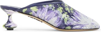 Loewe Womens Toy 45 Sequins Mules - Purple - Size EU 38