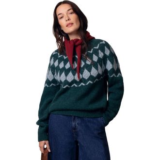 Celtic & Co. Lofty Diamond Yoke Sweater in Bottle Green at Nordstrom, Size X-Large