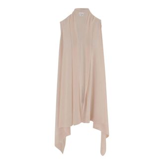 SA SU PHI Cardigans, female, Pink, Size: L Long Cashmere and Silk Knit